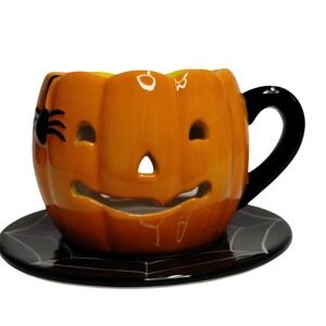 Halloween Pumpkin Wax Melt Burner Jack O Lantern Tealight Holder‎ Decor Hallmark